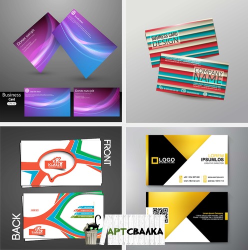 Креативные визитки макеты. | Creative business cards layouts.